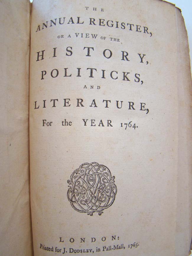 THE ANNUAL REGISTER for the Year 1764 — image 2